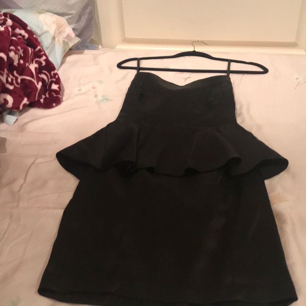 black formal tube top sexy dress